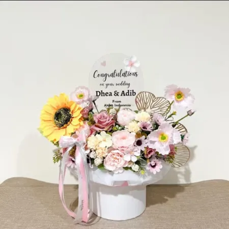Bloom Box Akrilik Ucapan Wedding Takalar