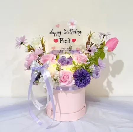 Bloom Box Akrilik Ucapan Ulang Tahun Takalar
